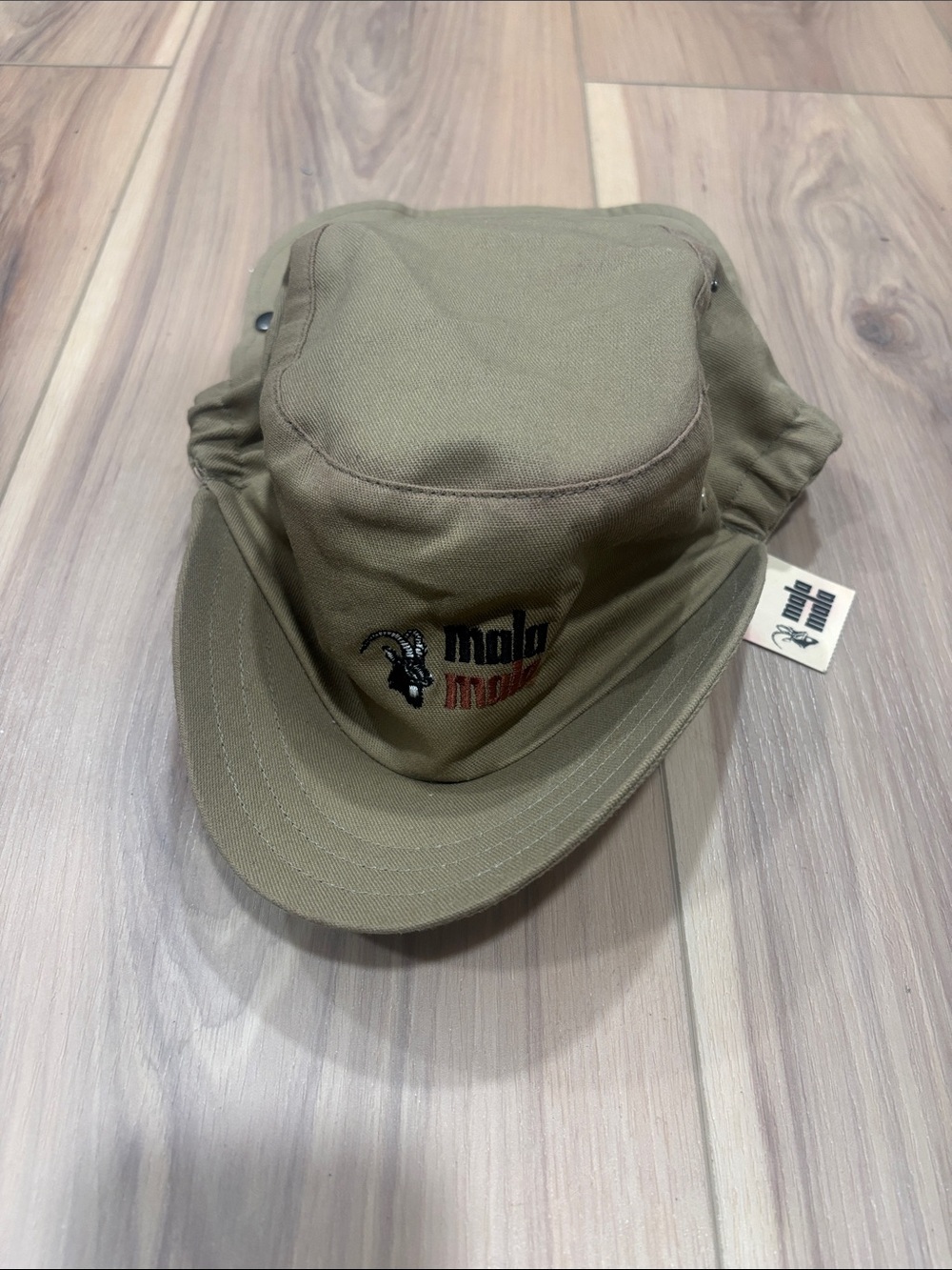 Malo Olive Green Kids Bucket Hat with Embroidered Logo